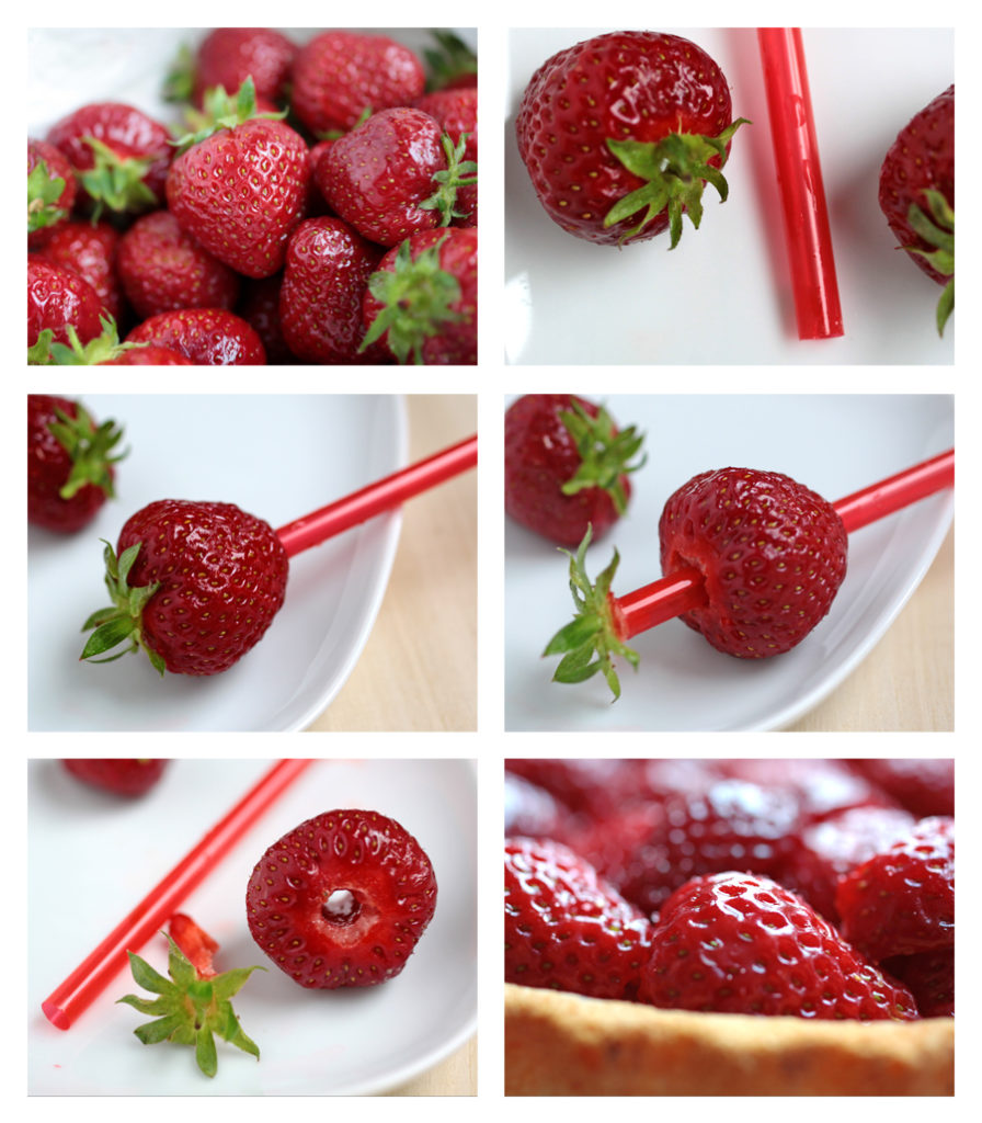 Erdbeeren putzen